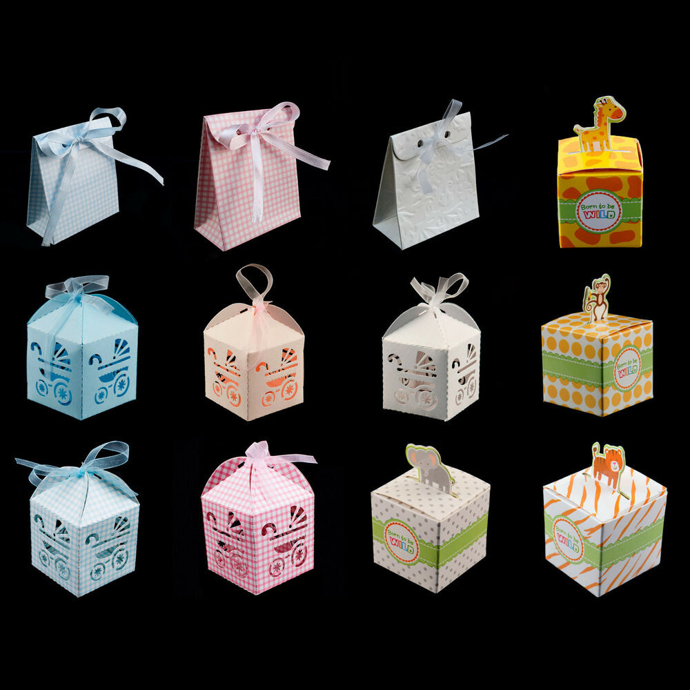 Party Favors Baby Shower Boy
 Baby Shower Pattern Gift Candy Treat Boxes Wedding Party