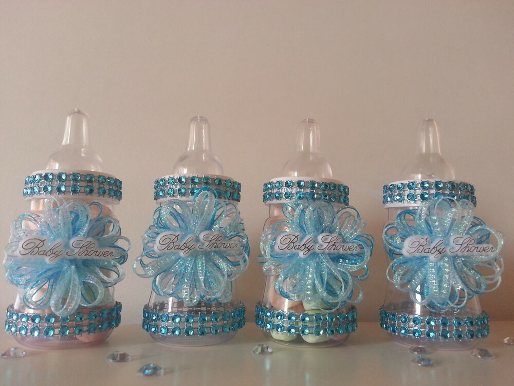 Party Favors For Baby Shower Boy
 12 Blue Fillable Bottles for Baby Shower Favors Prizes or