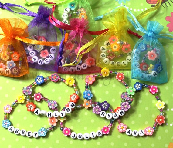 Party Favors For Kids Birthdays
 Kids Personalized Luau Party Favors Flower Lei Bracelets