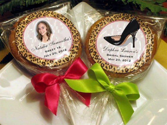 Party Favors For Kids Birthdays
 LEOPARD cookie pop party favors Birthday Bridal by