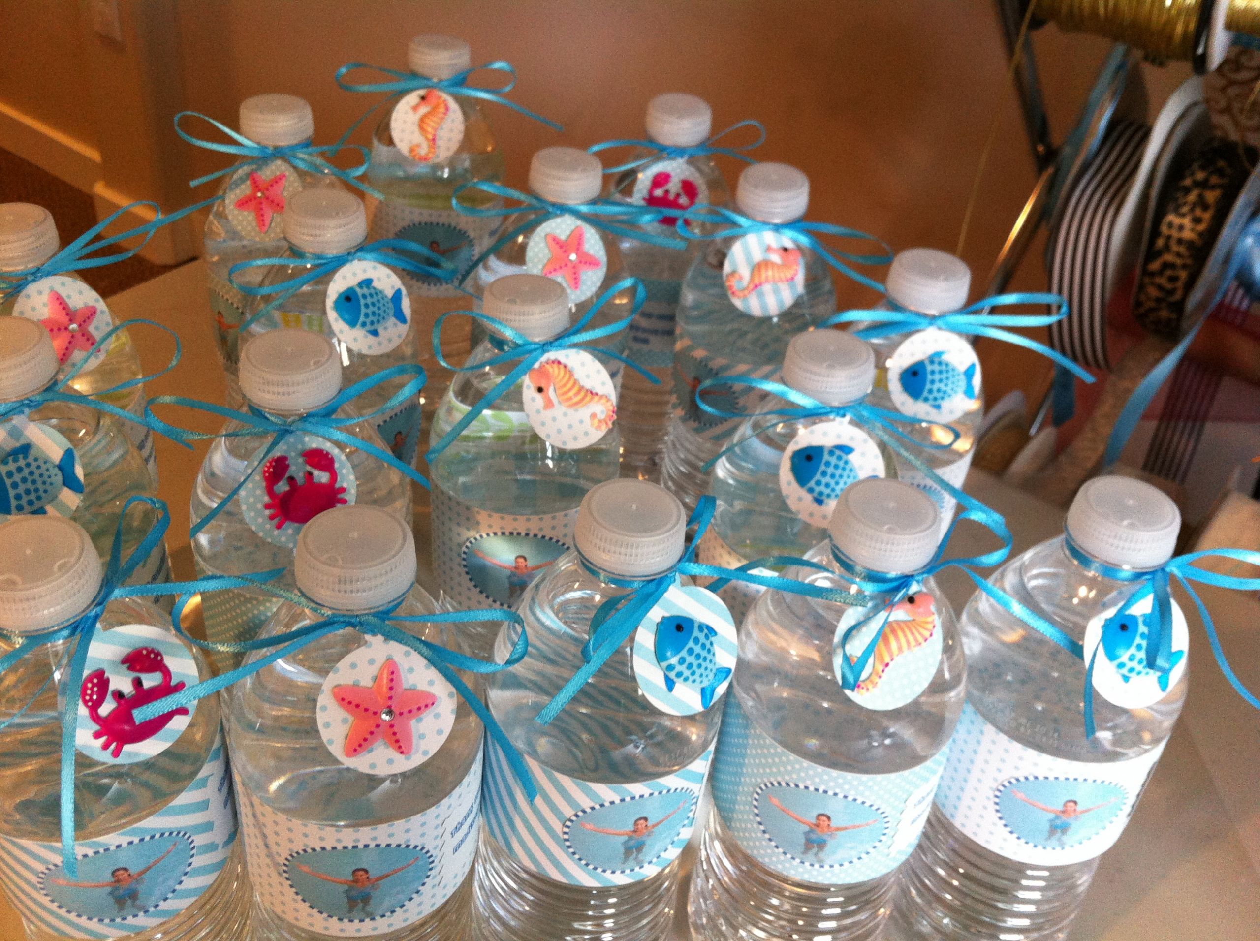 Party Favors Ideas For Kids
 Kids Pool Party Water Bottle Favors