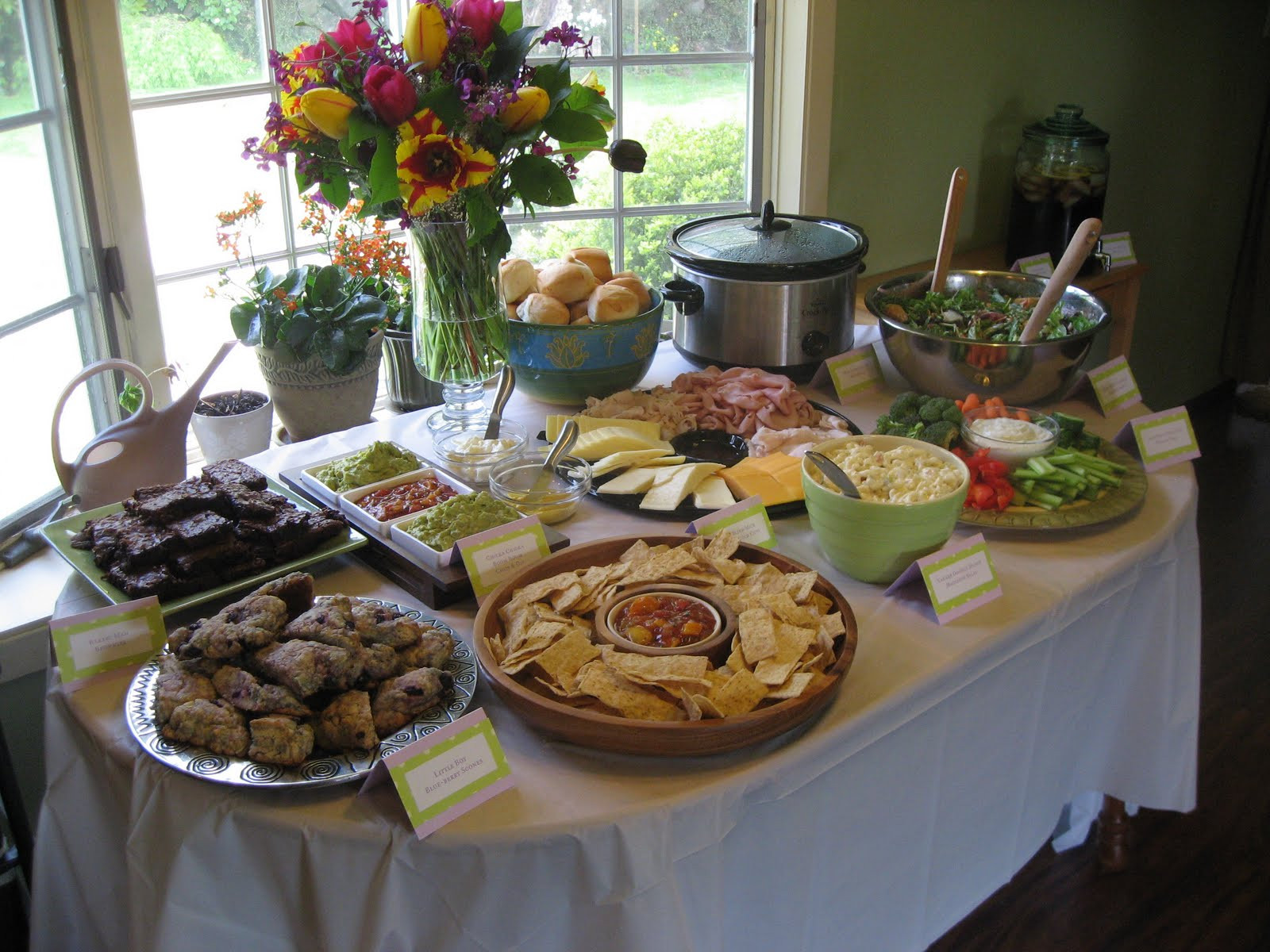 Party Food Table Ideas
 Life on Maple Lane Baby Shower Bliss