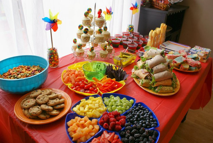 Party Food Table Ideas
 occasions Rainbow Party Feature
