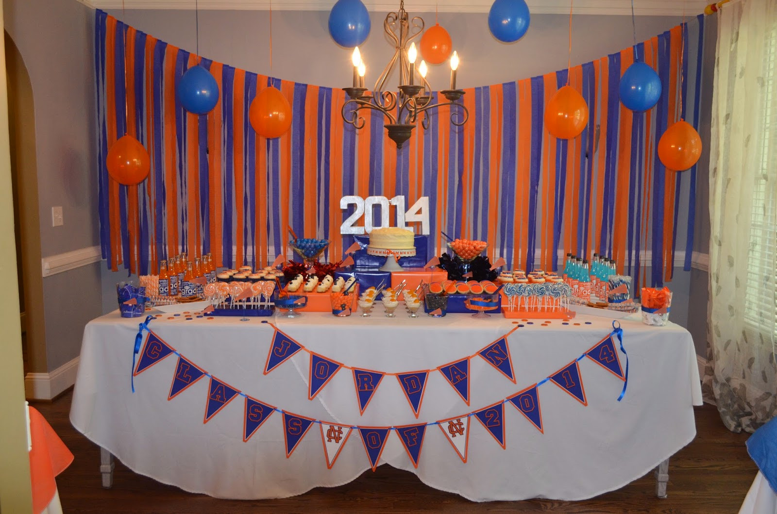 Party Ideas Graduation High School
 Cakegirl s Kitchen Blue and Orange Graduation Party