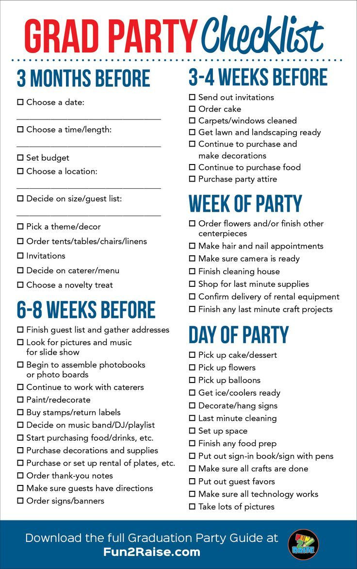 Party Planning Ideas For Graduation
 The perfect grad party checklist For more helpful tips on