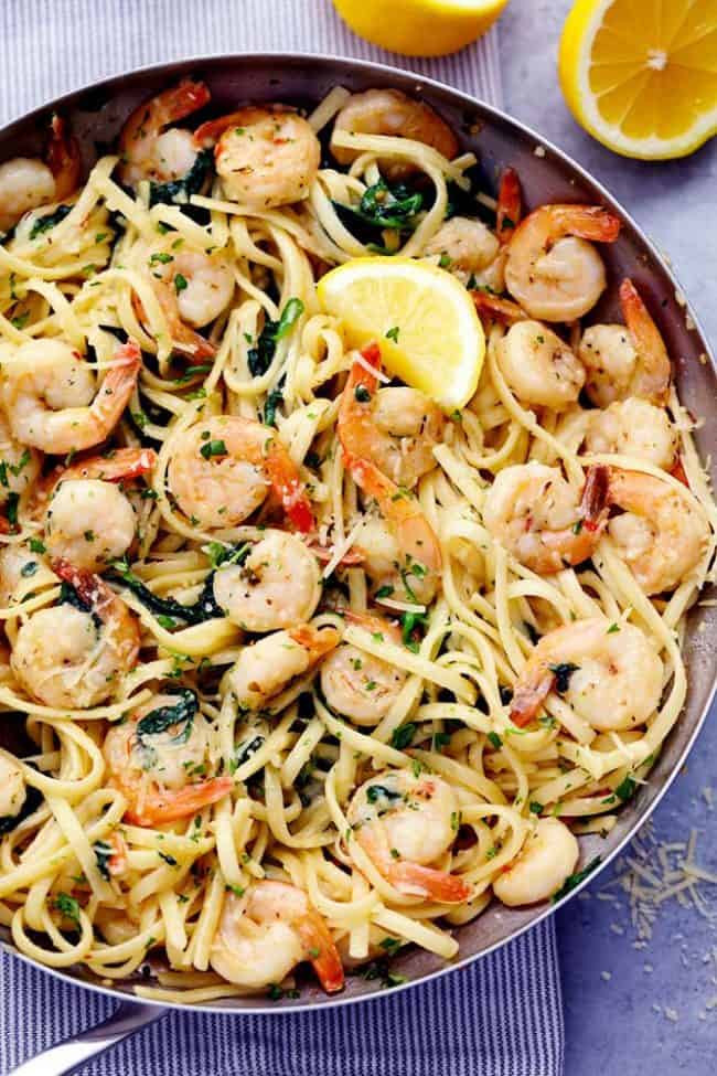 Pasta Recipes With Shrimp
 Lemon Garlic Parmesan Shrimp Pasta