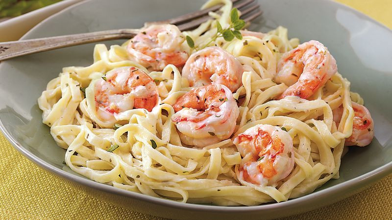 Pasta Recipes With Shrimp
 Creamy Garlic Shrimp and Pasta recipe from Betty Crocker