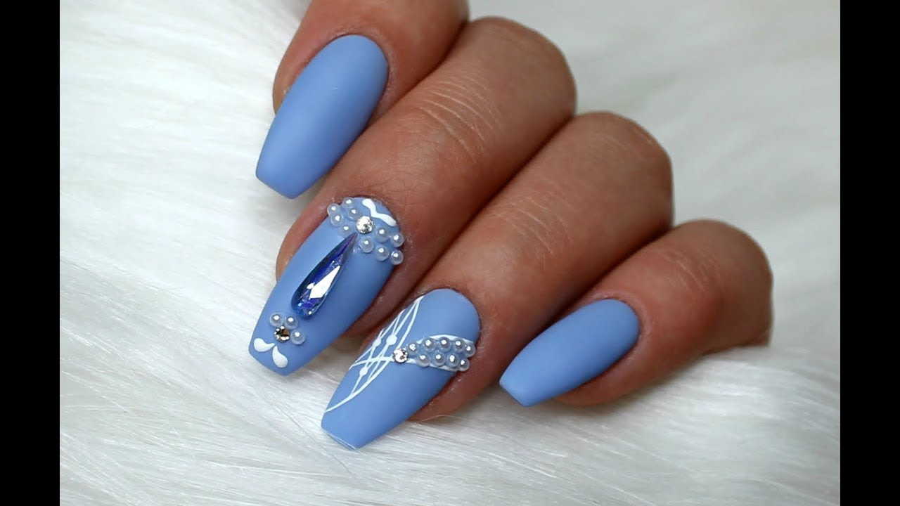 Pastel Colors Nail Designs
 Pastel Nails Medium Blue