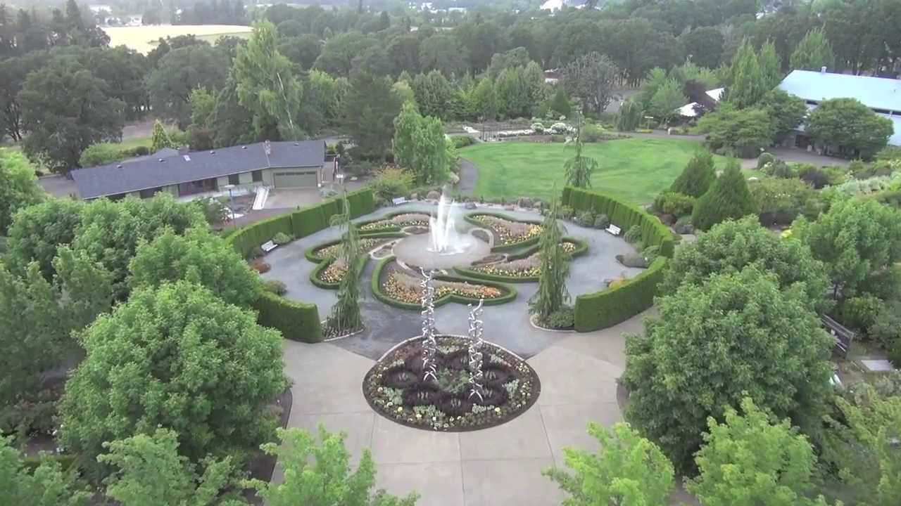 Patio And Landscaping
 Aerial Tour of The Oregon Garden