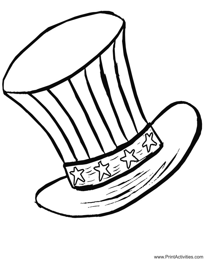 Patriotic Printable Coloring Pages
 Fourth of July Coloring Page