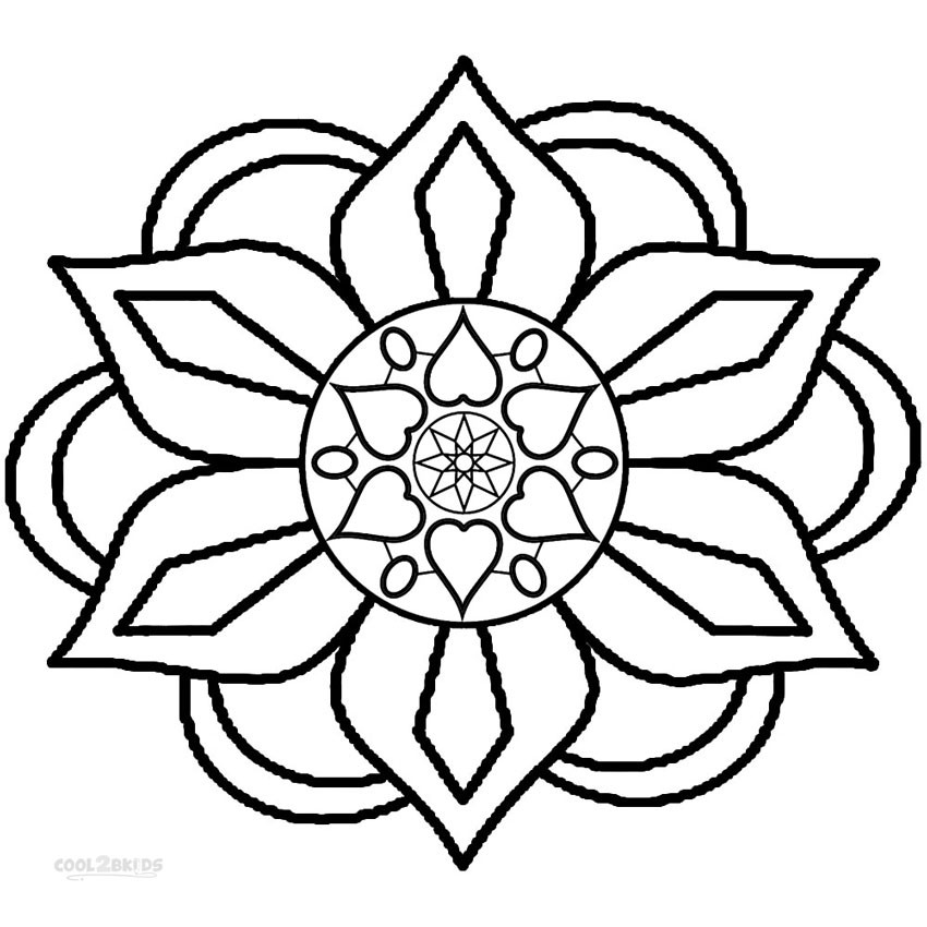 Pattern Coloring Pages For Kids
 Printable Rangoli Coloring Pages For Kids