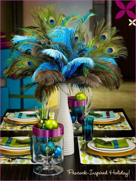 Peacock Wedding Decorations For Sale
 Peacock Feather Theme Wedding