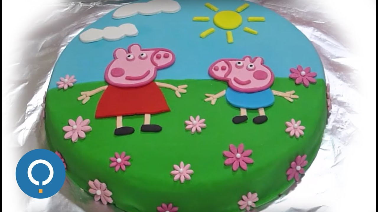 Peppa Pig Birthday Cakes
 Peppa Pig Birthday Cake Decorating with fondant