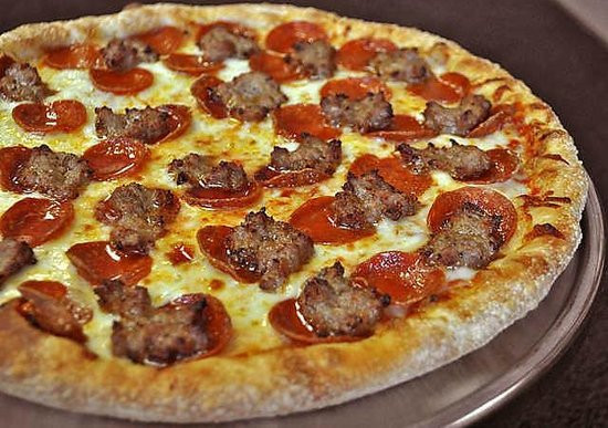 Pepperoni And Sausage Pizza
 Pepperoni and Italian Sausage Hand tossed Pizza Pie