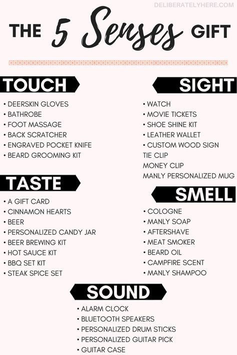 Perfect Birthday Gift For Him
 The 5 Senses Gift Ideas for Him FINALLY a t your man