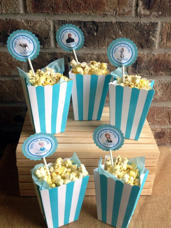 Personalized Birthday Decorations
 Personalized Popcorn Boxes Birthday Party Movie Treat