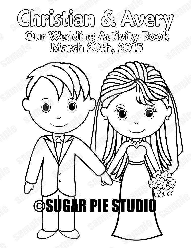 Personalized Coloring Books For Kids
 Printable Personalized Wedding coloring activity book