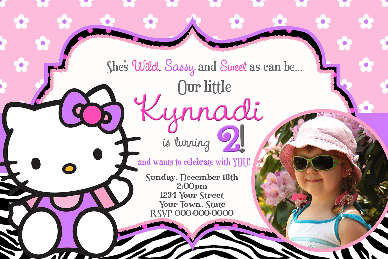 Personalized Hello Kitty Birthday Invitations
 Personalized Hello Kitty Birthday Invitations