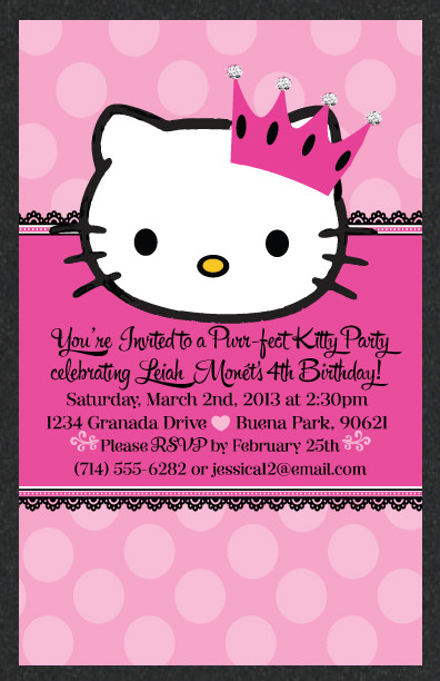 Personalized Hello Kitty Birthday Invitations
 Hello Kitty Personalized Birthday Invitations — FREE