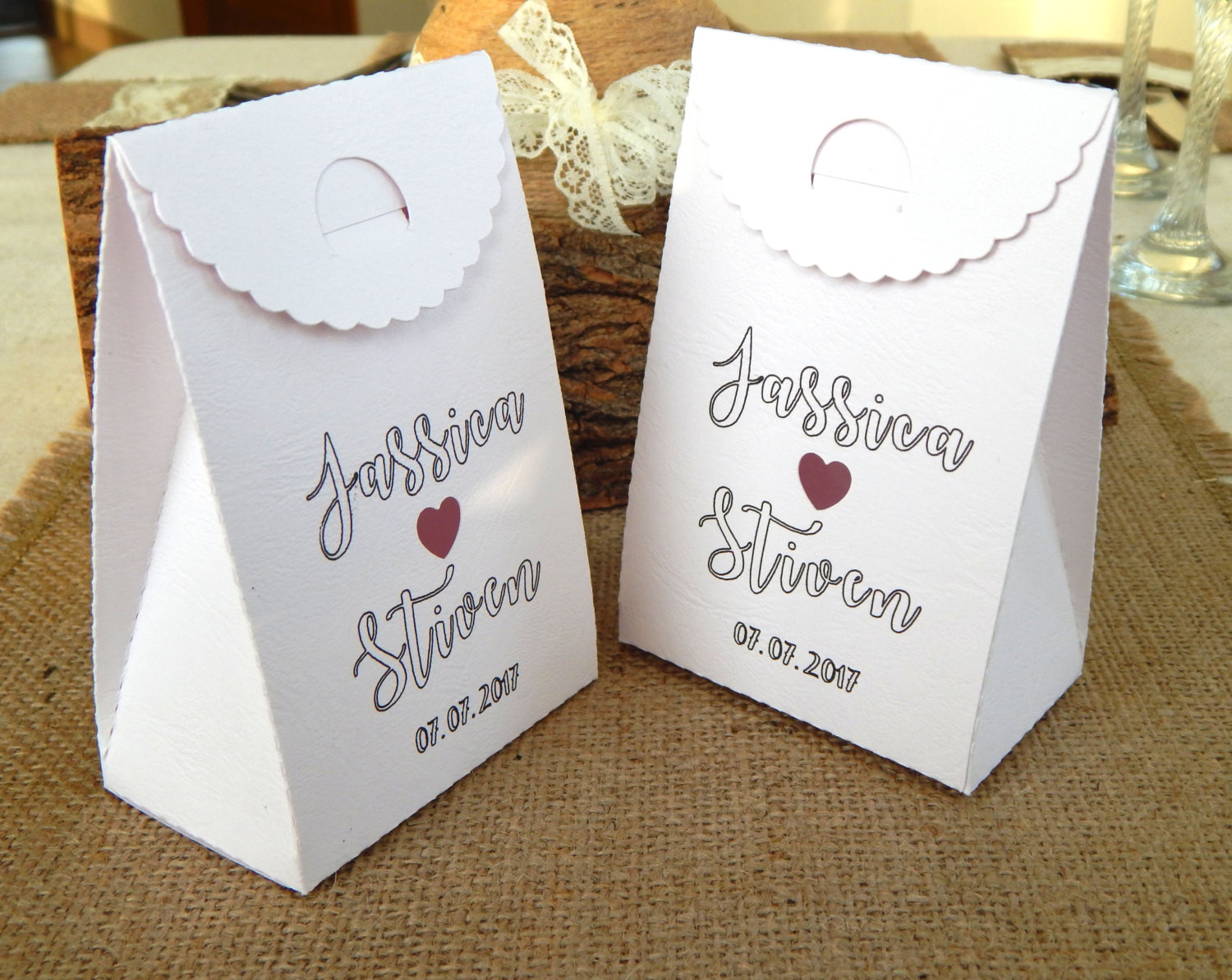 Personalized Wedding Favors
 Set of 10 pcs Personalized Wedding Favor Boxes Custom Favor