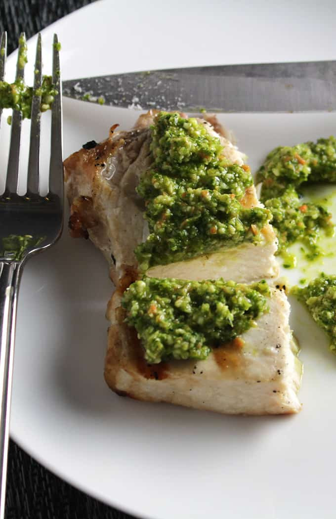 Pesto Fish Recipes
 Grilled Swordfish Steaks With Olive Pesto Recipe — Dishmaps