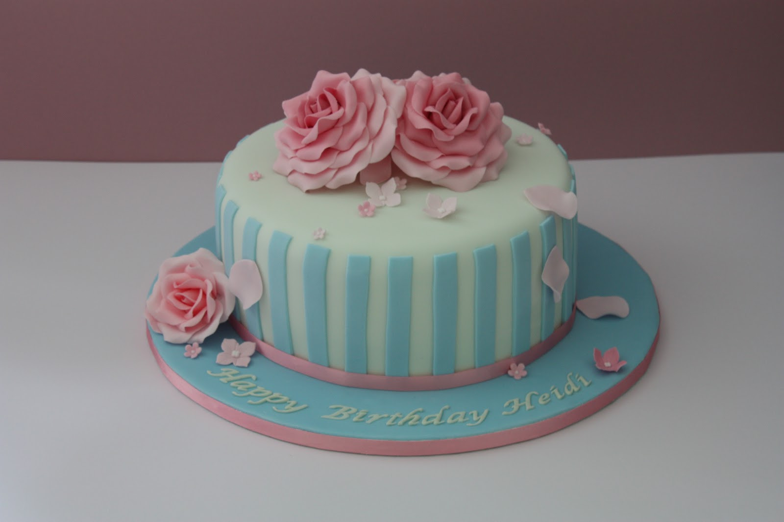 Photo Birthday Cake
 Tiers & Tiaras Vintage Roses Birthday Cake