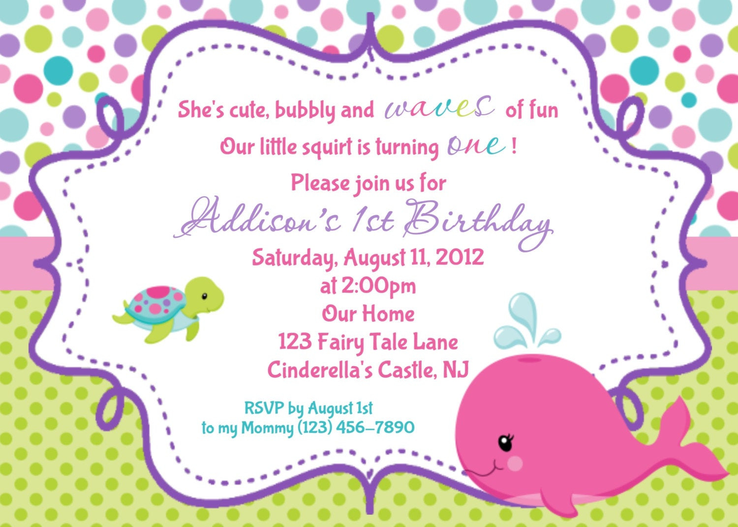 Picture Birthday Invitations
 Whale Birthday Invitation Personalized by afairytalebeginning