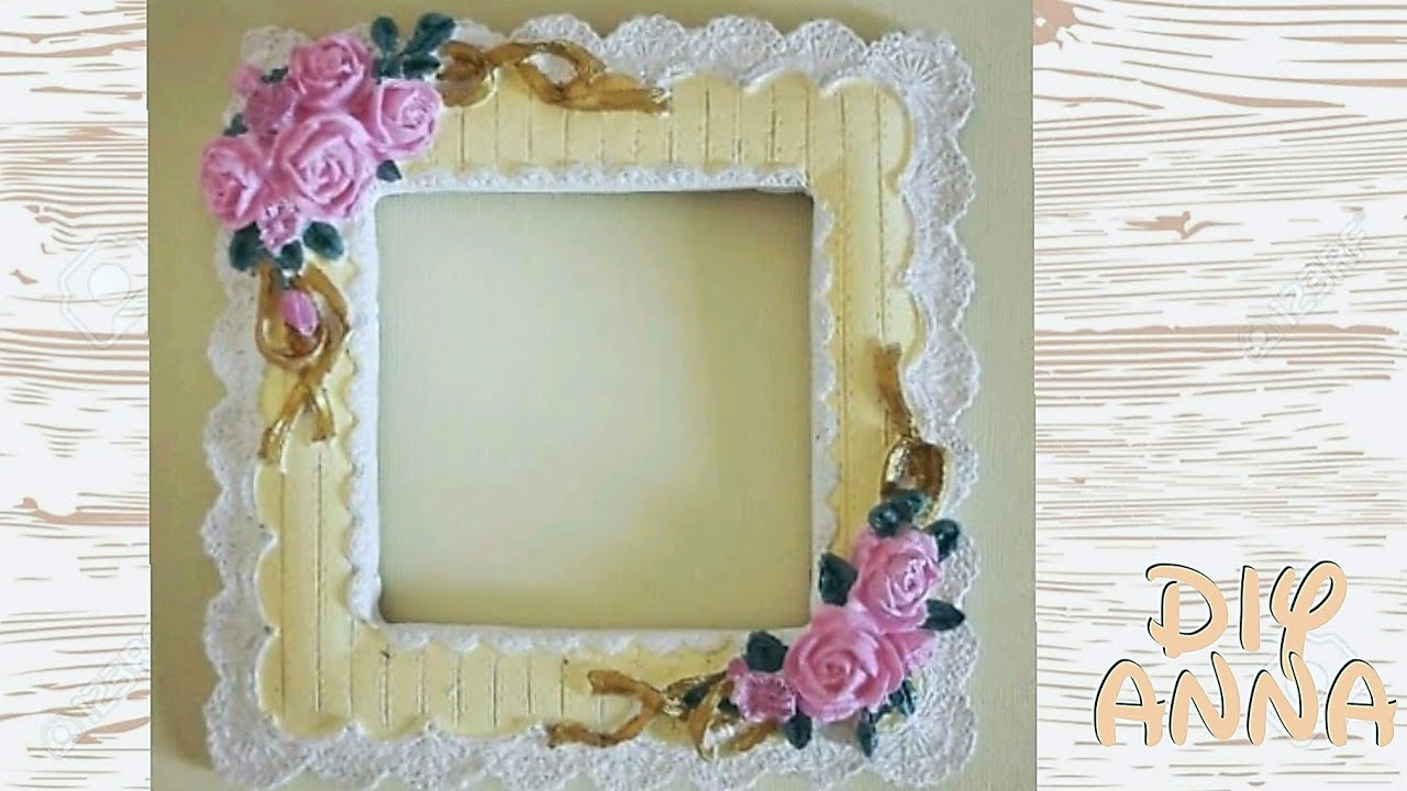 Picture Frame Decorating Craft Ideas
 shabby chic gypsum picture frame DIY ideas decorations