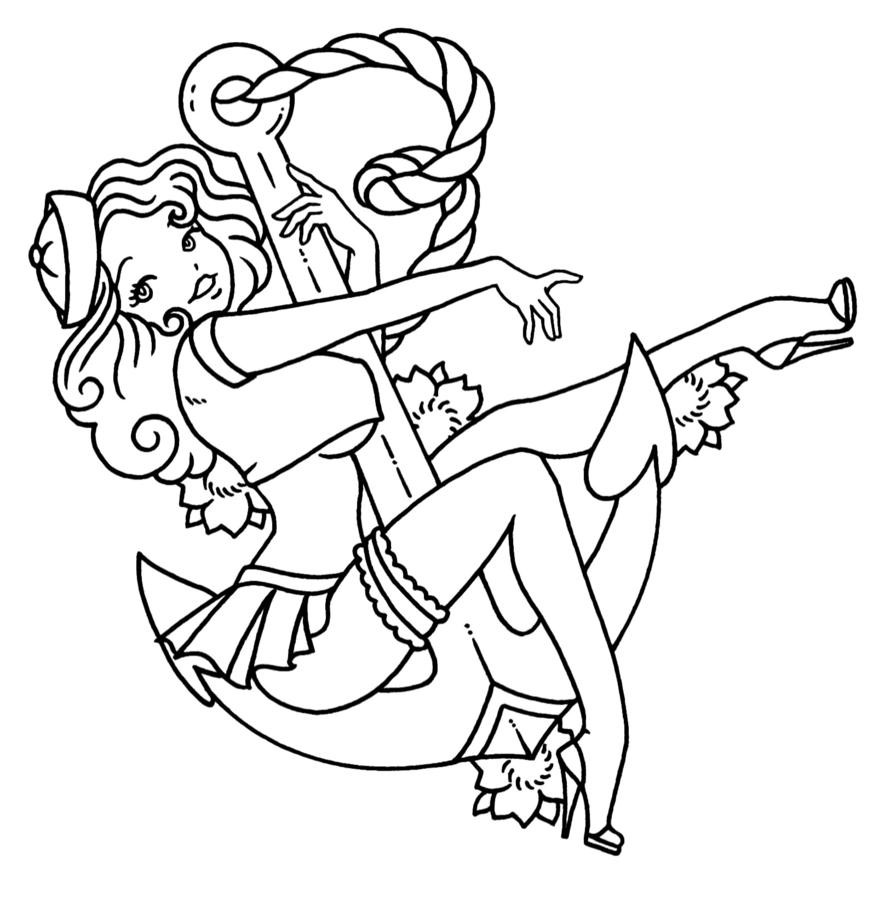 Pin Up Girls Coloring Pages
 I Follow My Own Star Motivational Navy artwork and posters