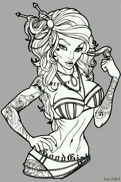 Pin Up Girls Coloring Pages
 Pin by Tracy on Make it happen
