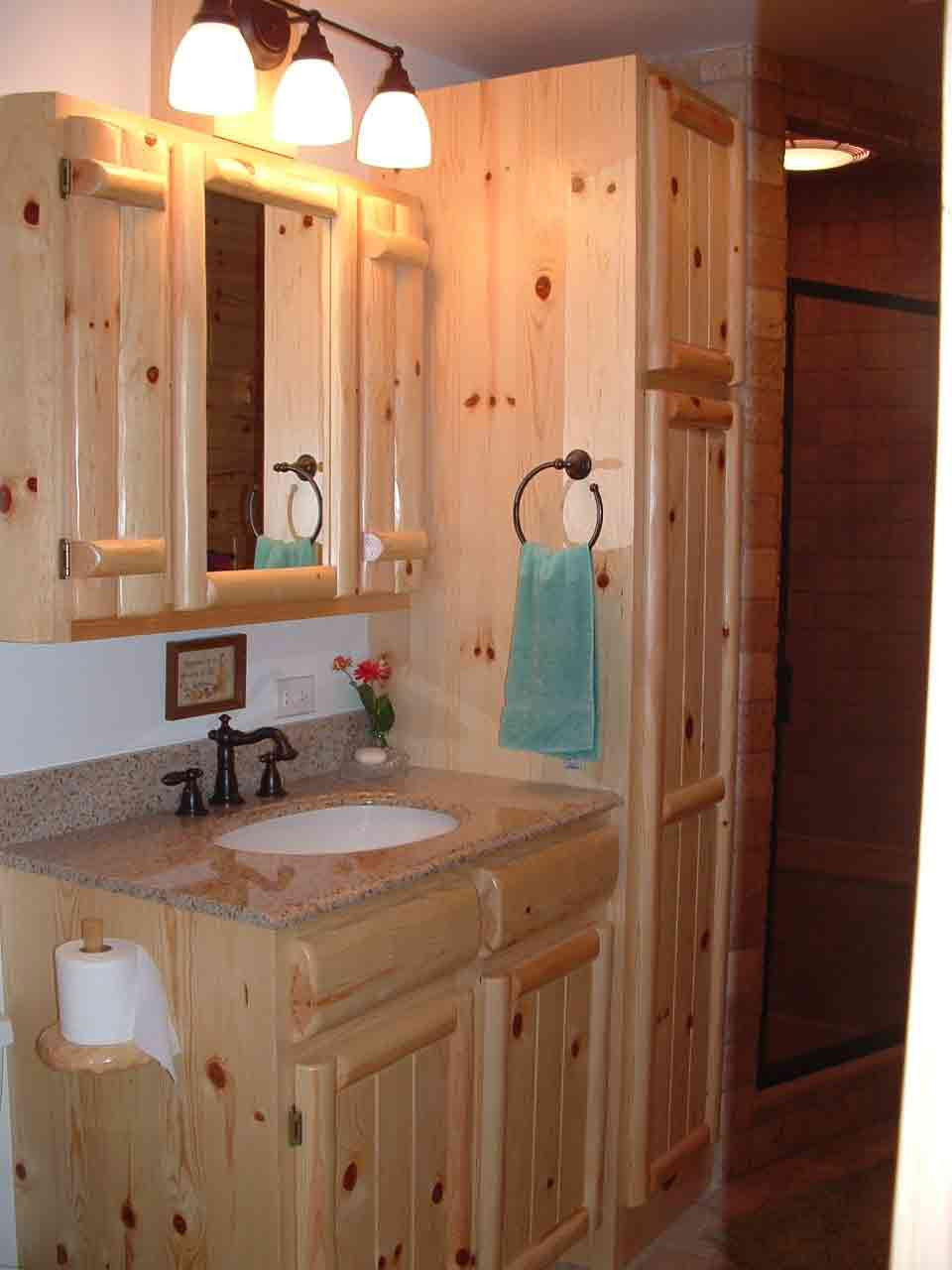 Pine Bathroom Cabinet
 Knotty Pine Cabinets and Kitchens