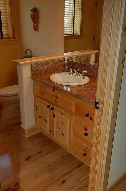 Pine Bathroom Cabinet
 Knotty pine vanity