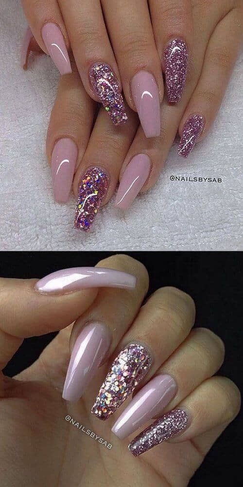 Pink And Glitter Nail Designs
 50 Sweet Pink Nail Design Ideas for a Manicure That Suits
