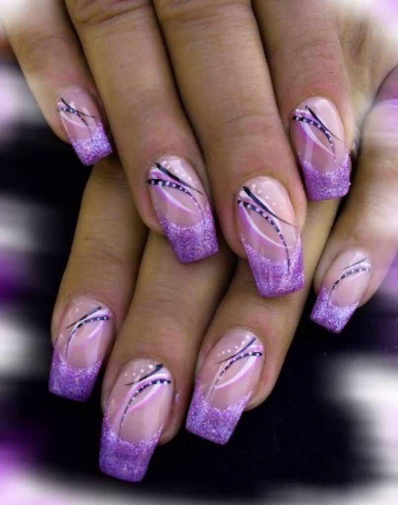 Pink And Purple Nail Designs
 65 Cool Purple Nail Art Design Ideas