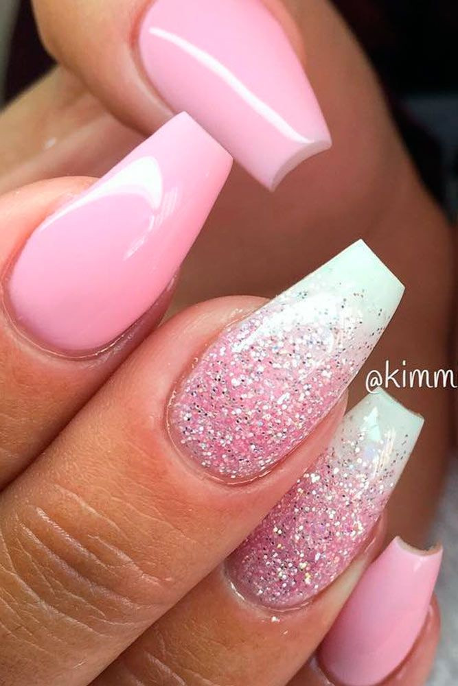 Pink And White Glitter Nails
 Sweet and Spicy Bacon Wrapped Chicken Tenders
