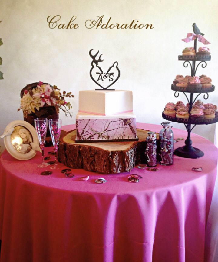 Pink Camo Wedding Decorations
 Realtree Pink Camo Wedding Cake Realtreecamo camowedding