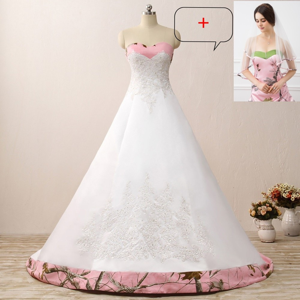 Pink Camo Wedding Dress
 iLoveWedding Ball Gown Pink Camo Wedding Dresses