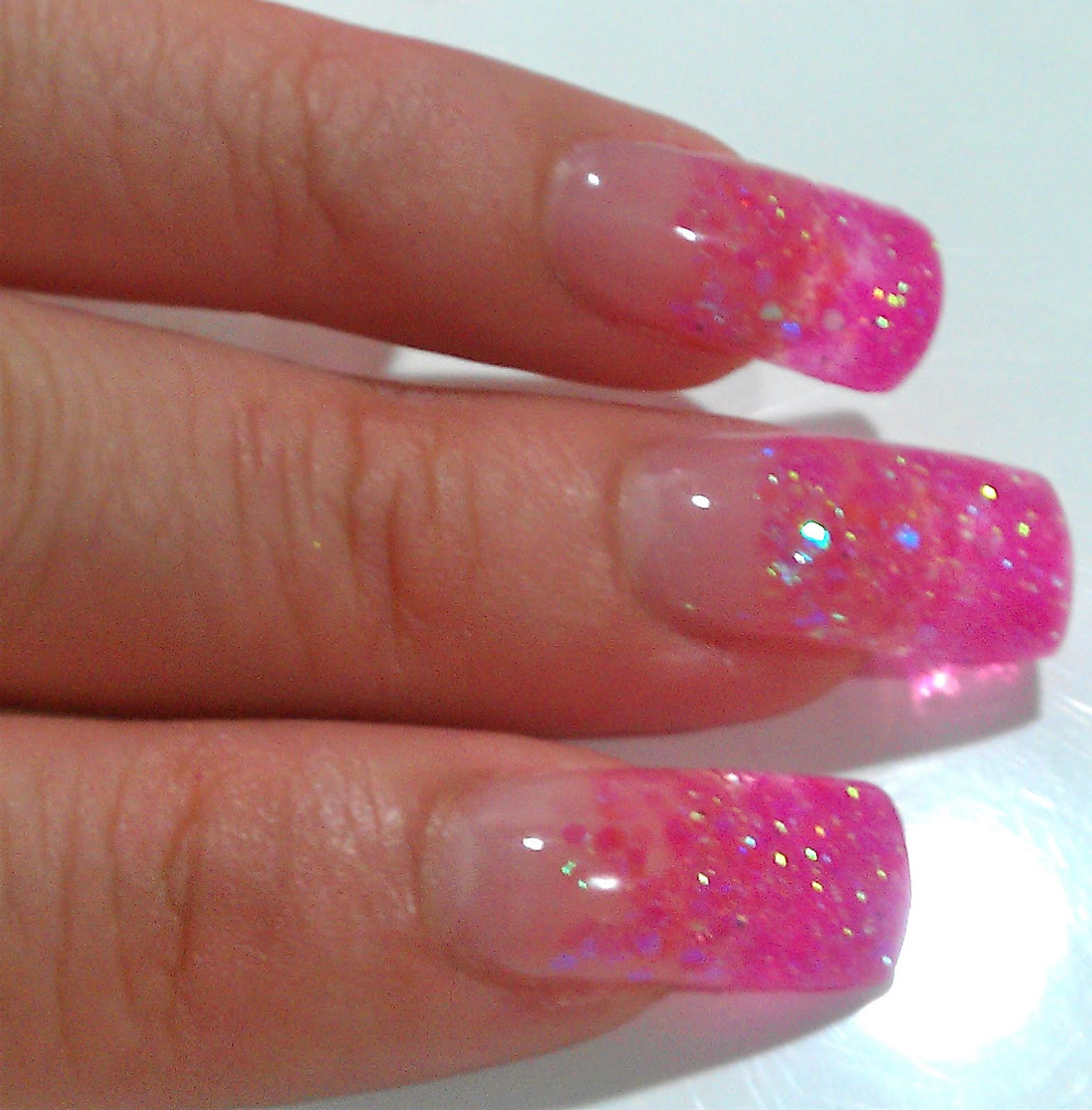 Pink Glitter Gel Nails
 The Clover Beauty Inn NOTD Pink Glitter Gel Nails
