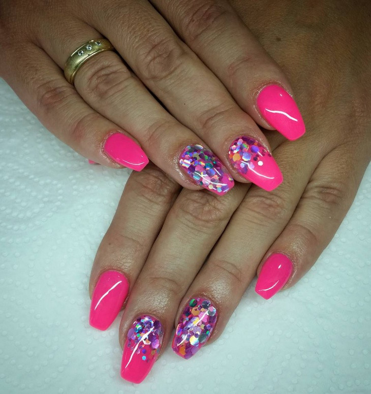 Pink Glitter Gel Nails
 43 Gel Nail Designs Ideas