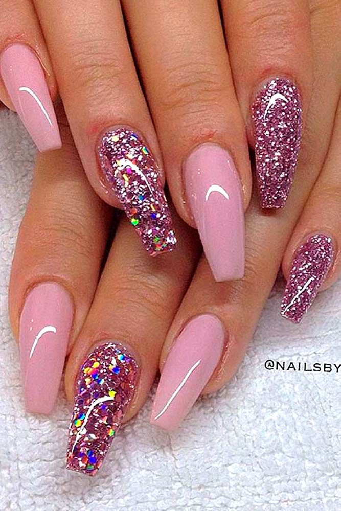 Pink Glitter Gel Nails
 The 25 best Pink nails ideas on Pinterest