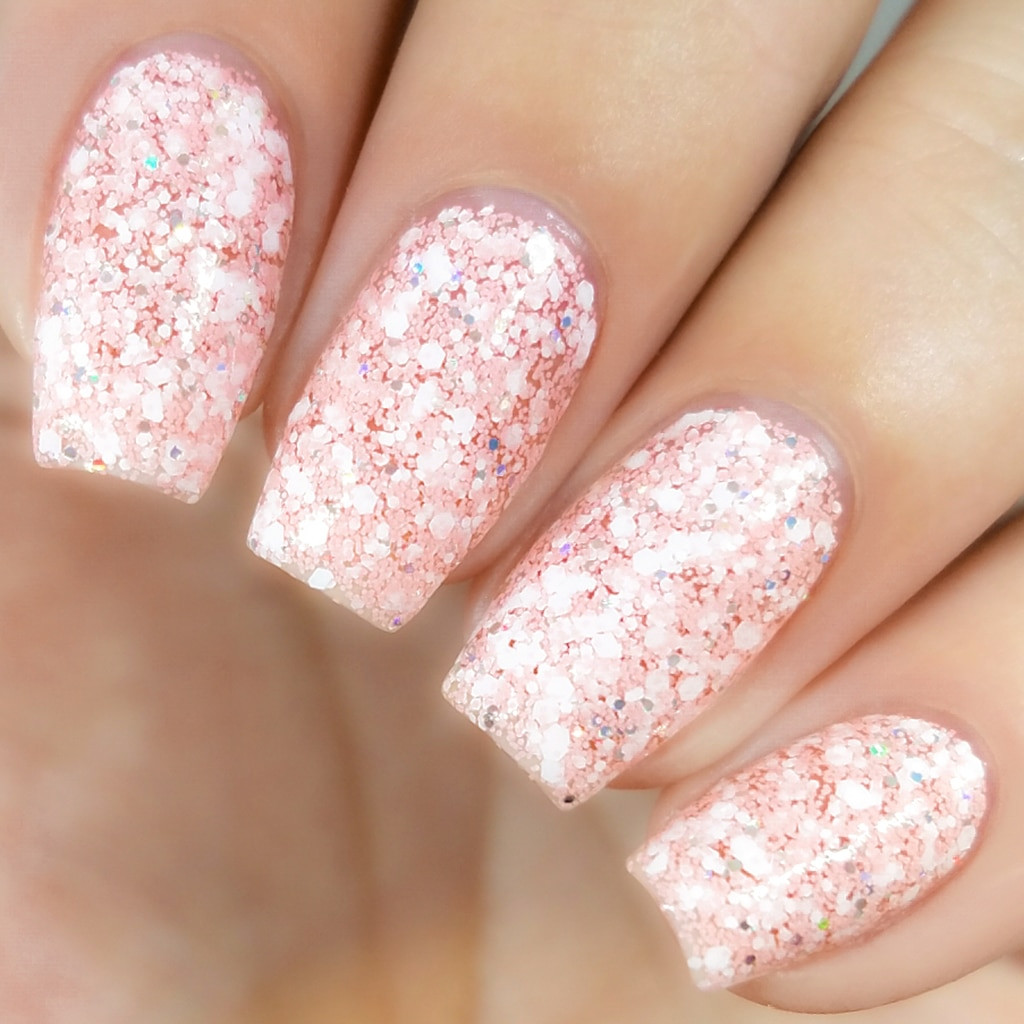 Pink Glitter Gel Nails
 Pink And White Ombre Gel Nails With Glitter best menu