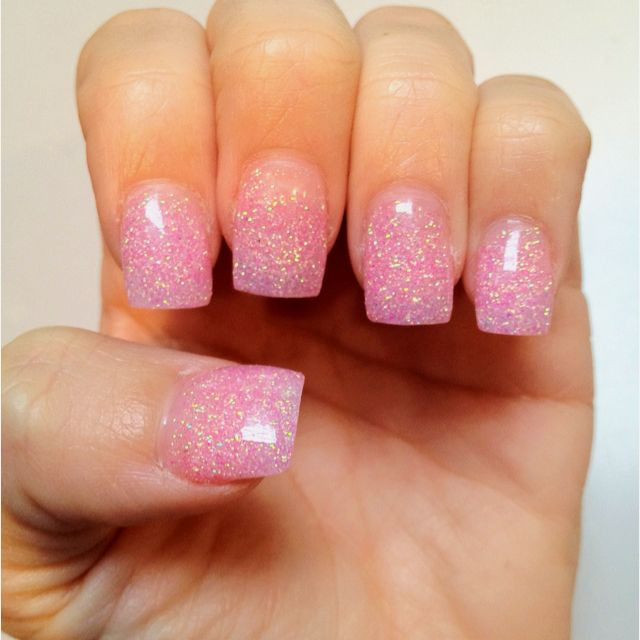 Pink Glitter Nails
 Best 25 Pink sparkle nails ideas on Pinterest