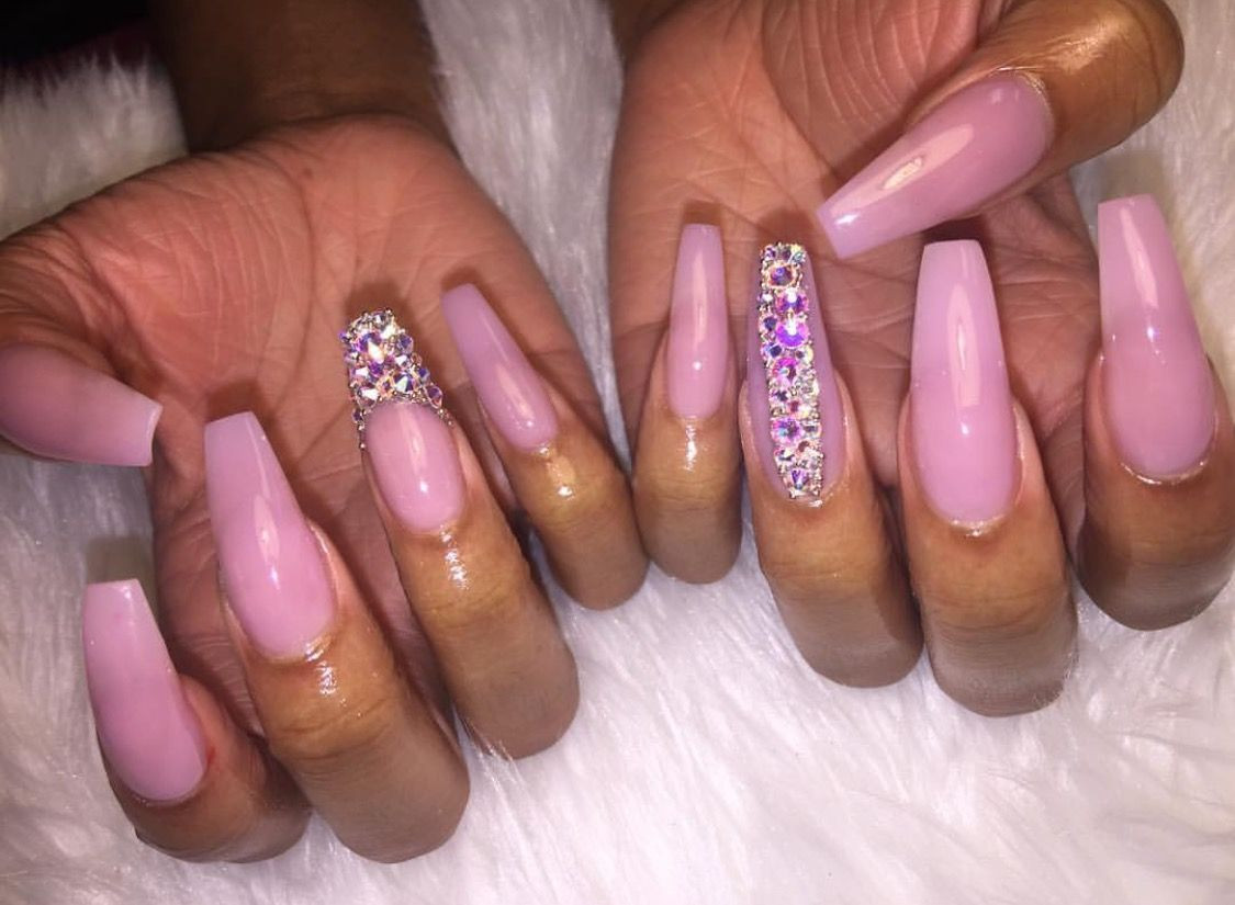 Pink Nail Designs With Diamonds
 Pink Diamonds Pinterest Hair Nails And Style