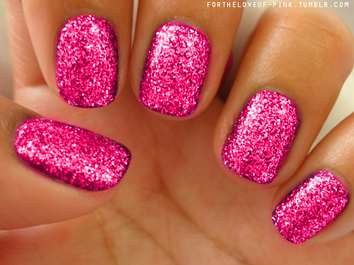 Pink Nails Glitter
 y Pink Glitter Nails s and for