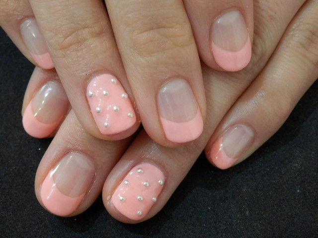 Pink Wedding Nails
 Pink wedding nails with pearls – My wedding ideas