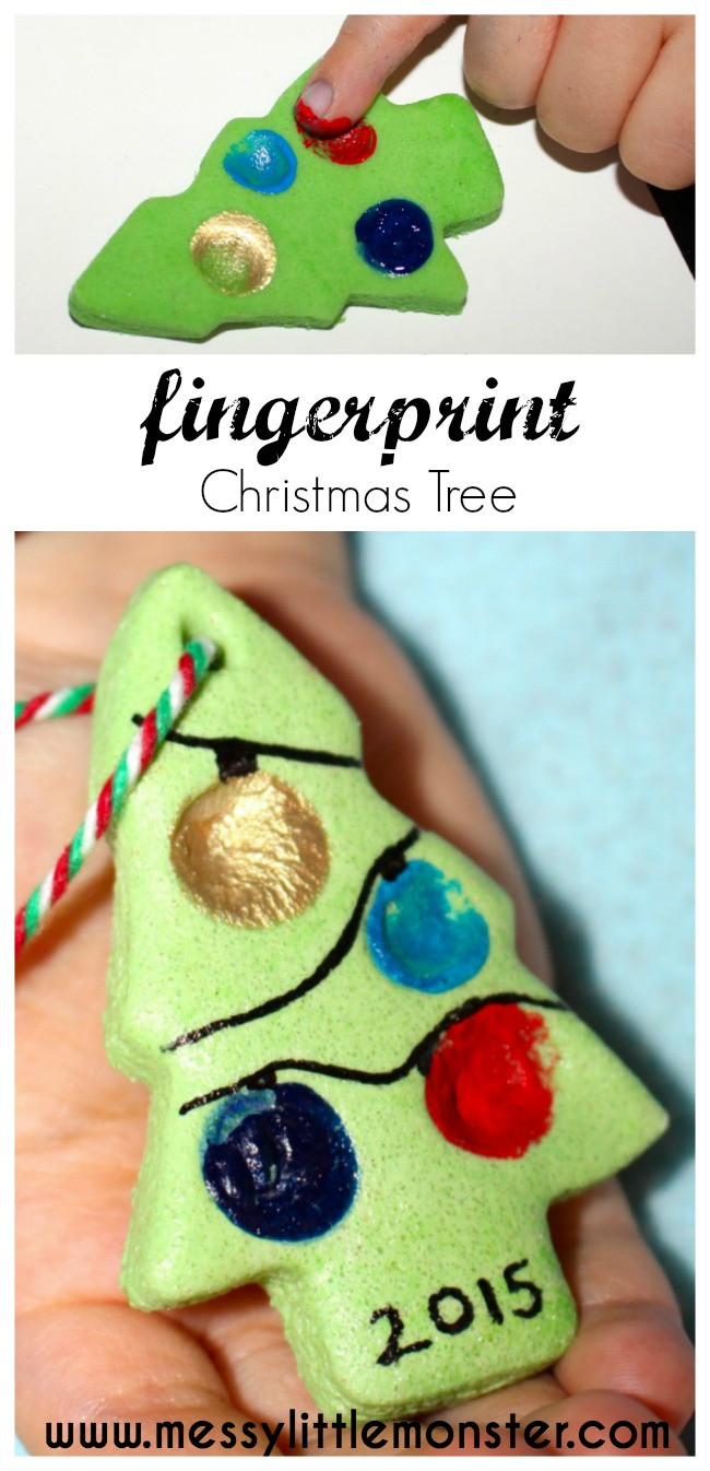 Pinterest Crafts For Gifts
 Salt Dough Fingerprint Christmas Tree Messy Little Monster