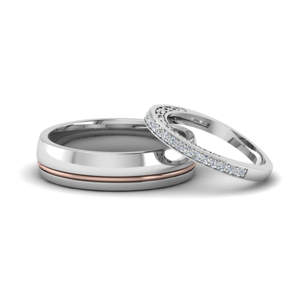 Platinum Wedding Bands For Her
 Unique Matching Wedding Anniversary Bands Gifts For Him