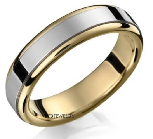 Platinum Wedding Rings For Men
 950 PLATINUM & 18K GOLD MENS WEDDING BAND RING 5MM