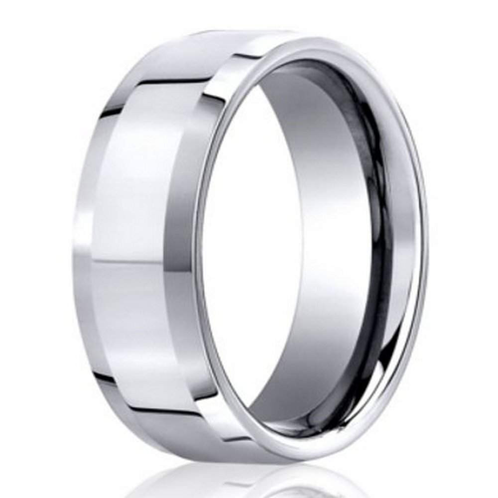Platinum Wedding Rings For Men
 Designer Men s Polished Beveled Edge 950 Platinum Wedding
