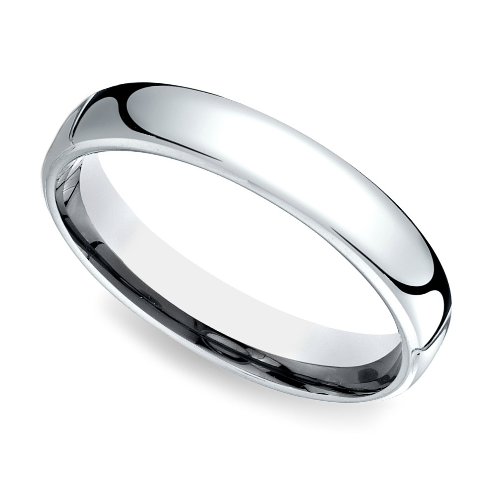 Platinum Wedding Rings For Men
 Low Dome Men s Wedding Ring in Platinum 4 5mm